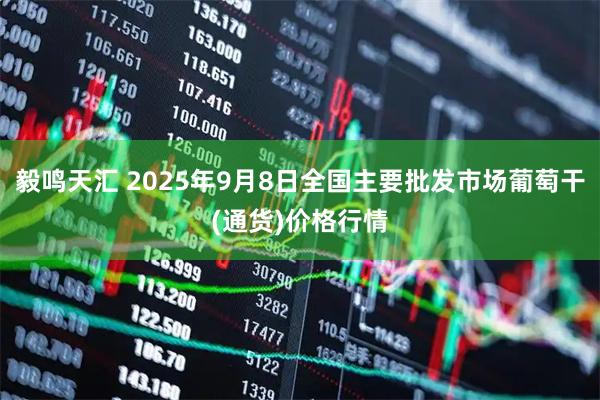 毅鸣天汇 2025年9月8日全国主要批发市场葡萄干(通货)价格行情