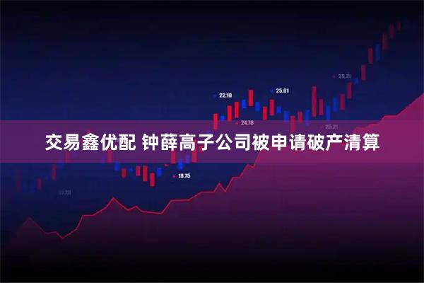 交易鑫优配 钟薛高子公司被申请破产清算